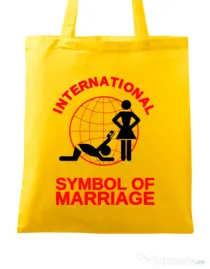 Sacosa personalizata Mireasa Symbol of marriage Galben