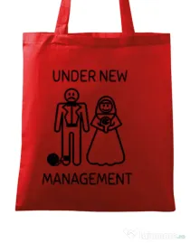 Sacosa personalizata Mireasa Under new management Rosu