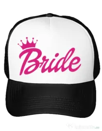 Sapca personalizata Mireasa Barbie Bride Alb