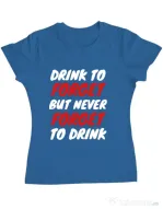 Tricou Burlacite ADLER Drink to forget Albastru azuriu
