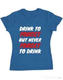 Tricou Burlacite ADLER Drink to forget Albastru azuriu