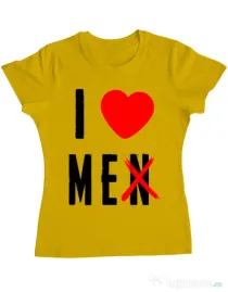 Tricou Burlacite ADLER I love me Galben