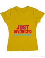 Tricou Burlacite ADLER Just divorced Galben