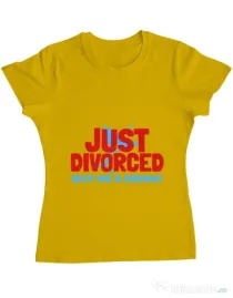 Tricou Burlacite ADLER Just divorced Galben