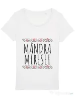 Tricou Burlacite STANLEY STELLA Mandra miresei Alb