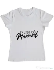 Tricou Mireasa ADLER Im getting married Alb
