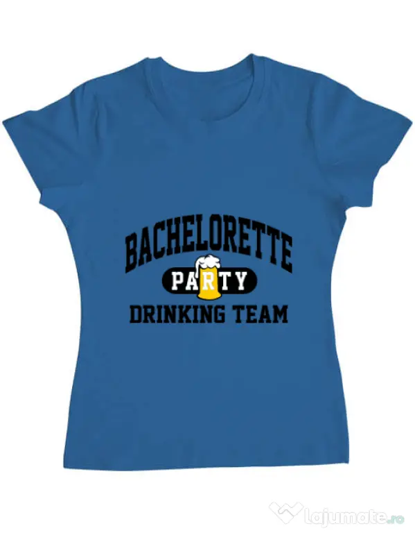 Tricou Petrecerea burlacitelor ADLER Bachelorette party Albastru azuriu