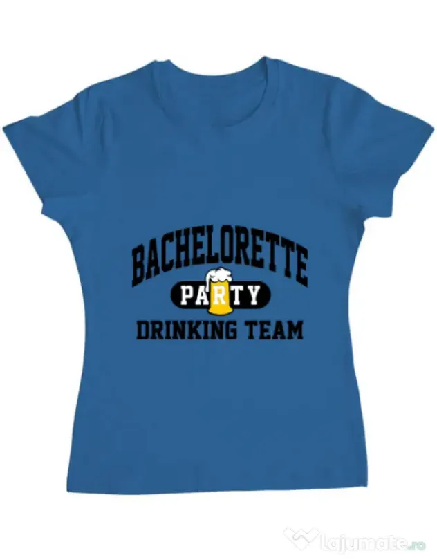 Tricou Petrecerea burlacitelor ADLER Bachelorette party Albastru azuriu
