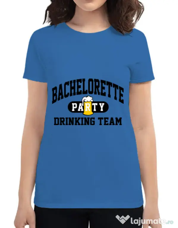 Tricou Petrecerea burlacitelor ADLER Bachelorette party Albastru azuriu