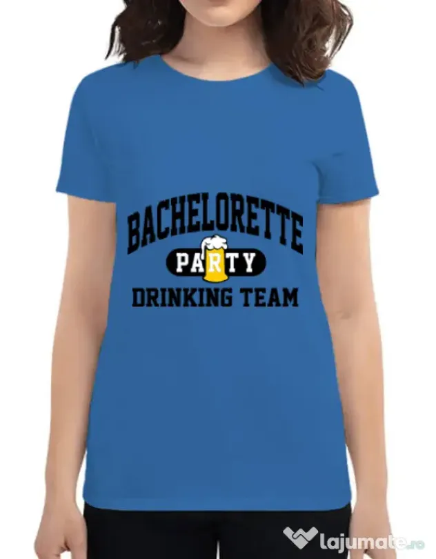 Tricou Petrecerea burlacitelor ADLER Bachelorette party Albastru azuriu