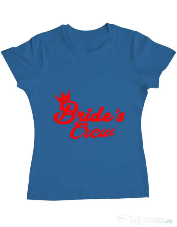 Tricou Petrecerea burlacitelor ADLER Brides crew Albastru azuriu