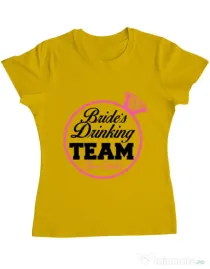 Tricou Petrecerea burlacitelor ADLER Brides drinking team Galben