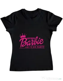 Tricou Petrecerea burlacitelor ADLER Come on Barbie Negru