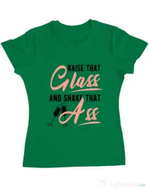 Tricou Petrecerea burlacitelor ADLER Raise that ass Verde