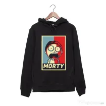 Hanorac personalizat negru unisex Morty