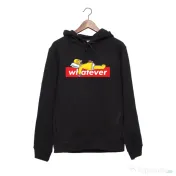Hanorac personalizat negru unisex Whatever 