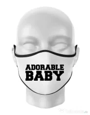 Masca personalizata reutilizabila Adorable baby Alb 