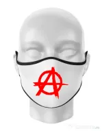 Masca personalizata reutilizabila Anarchy Alb