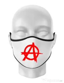 Masca personalizata reutilizabila Anarchy Alb