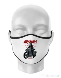 Masca personalizata reutilizabila Arkham garage Alb