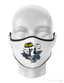 Masca personalizata reutilizabila Bat Brian Alb