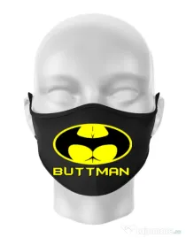 Masca personalizata reutilizabila Buttman Negru