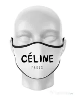 Masca personalizata reutilizabila Celine paris Alb