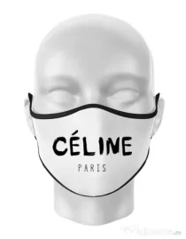 Masca personalizata reutilizabila Celine paris Alb