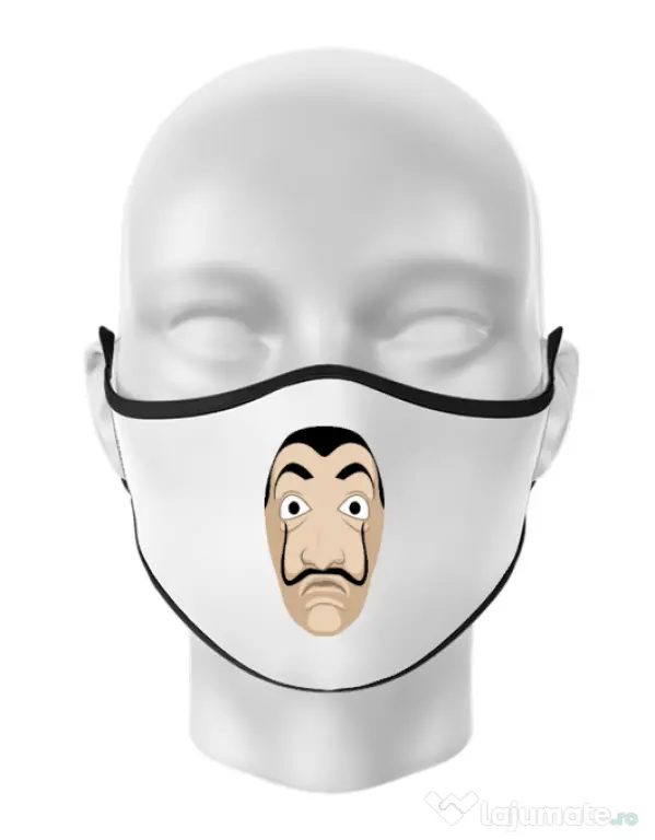 Masca personalizata reutilizabila Dali mask Alb