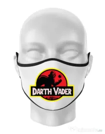 Masca personalizata reutilizabila Darth Vader Alb