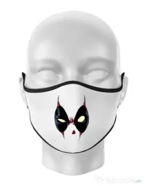 Masca personalizata reutilizabila Deadpool mask Alb