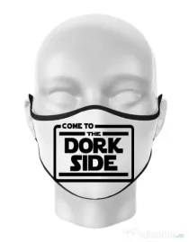 Masca personalizata reutilizabila Dork side Alb