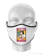 Masca personalizata reutilizabila Fight what we fear Alb