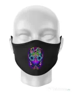 Masca personalizata reutilizabila Flower helmet Negru