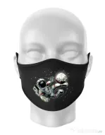 Masca personalizata reutilizabila Football kick Negru