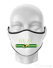 Masca personalizata reutilizabila Guac Alb