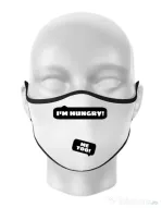 Masca personalizata reutilizabila Hungry Mommy Alb
