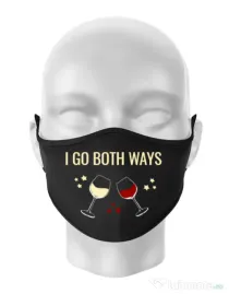 Masca personalizata reutilizabila I go both ways Negru