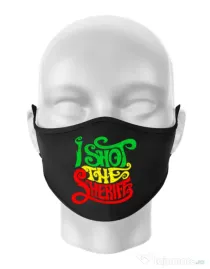 Masca personalizata reutilizabila I shot the sheriff Negru