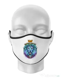 Masca personalizata reutilizabila Lion king Alb