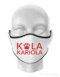 Masca personalizata reutilizabila Logo Kola Rosu Alb