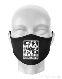 Masca personalizata reutilizabila Mad but magic Negru
