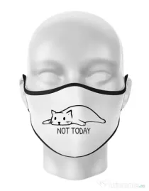 Masca personalizata reutilizabila Not today Alb