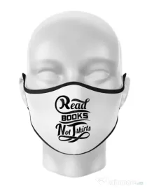 Masca personalizata reutilizabila Read books Alb