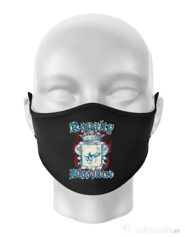 Masca personalizata reutilizabila Royalty bloodline Negru