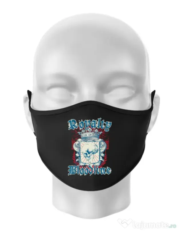Masca personalizata reutilizabila Royalty bloodline Negru