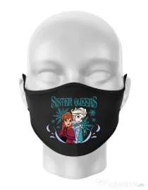 Masca personalizata reutilizabila Sister Queens Negru