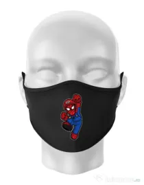 Masca personalizata reutilizabila Spider Plumber Negru