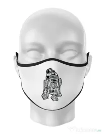 Masca personalizata reutilizabila Street R2D2 Alb
