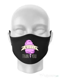 Masca personalizata reutilizabila Sweeter than you Negru